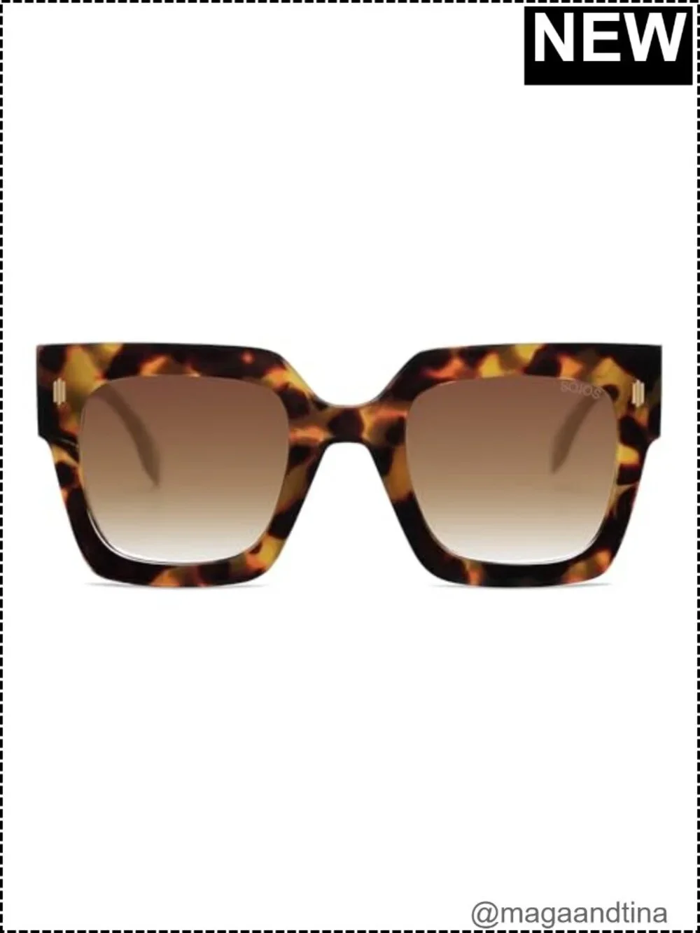 Oversized Square Sunglasses UV400 Protection Plastic Frame